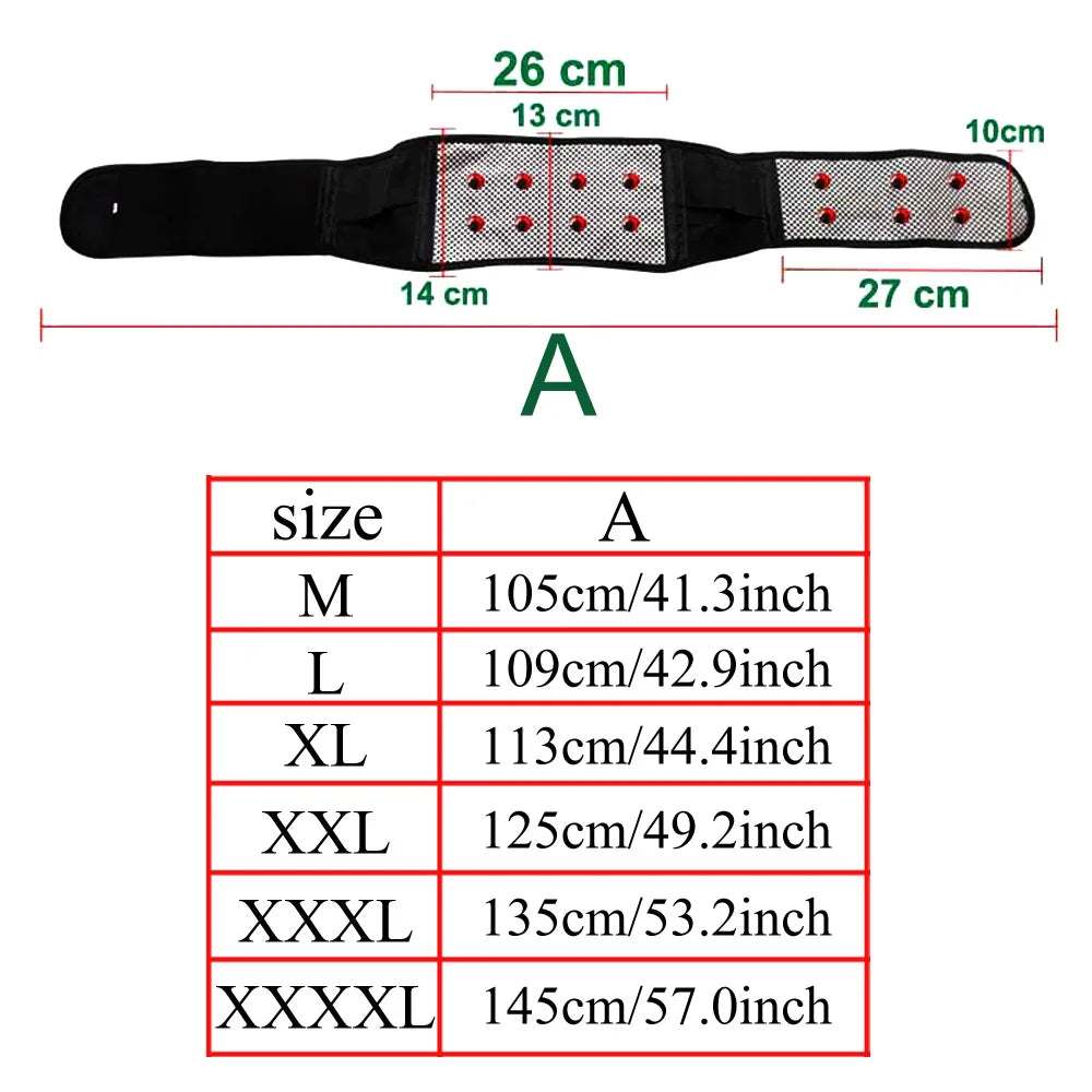 Magnetic Therapy Self-Heating Lumbar Support Belt